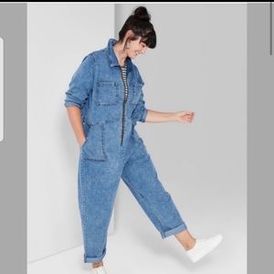 Women Denim Long Sleeve Jumpsuit